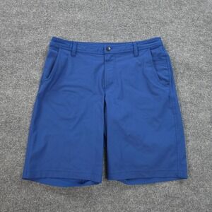 Lululemon Shorts Mens 34 Blue Commission 11" Stretch Performance Gym Run Logo